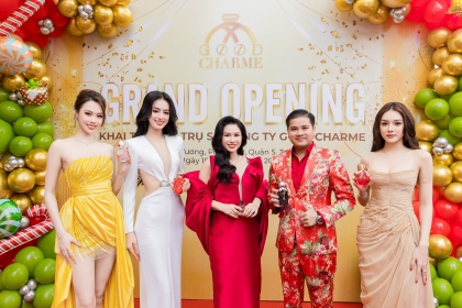 Dàn Hoa Á hậu & các sao Việt đình đám có mặt chúc mừng khai trương trụ sở công ty GoodCharme 