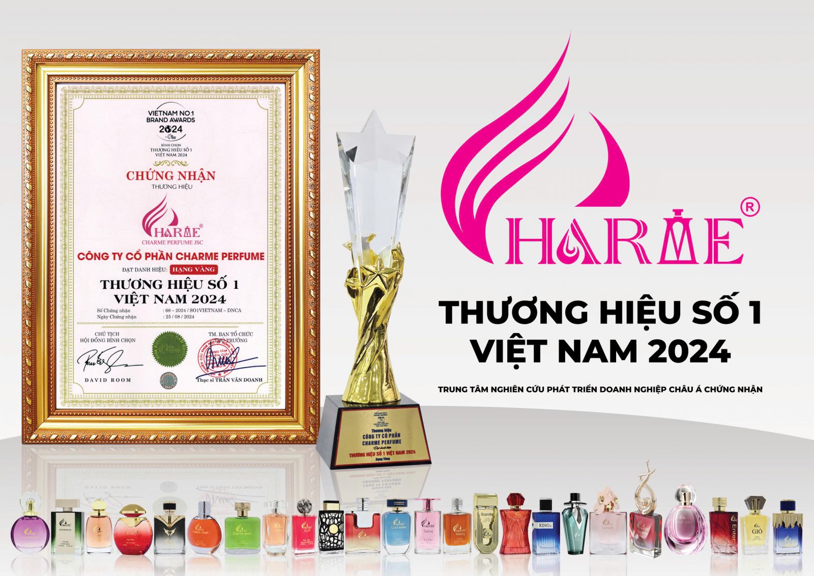 Giải thưởng khẳng định vị thế tiên phong trên thị trường nước hoa Việt Nam của Charme Perfume